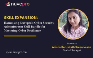 A cybersecurity professional using Nuvepro’s Cyber Security Administrator Skill Bundle to enhance skills, strengthen cyber resilience, and master security protocols.