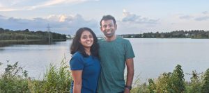 Adarsh with his wife